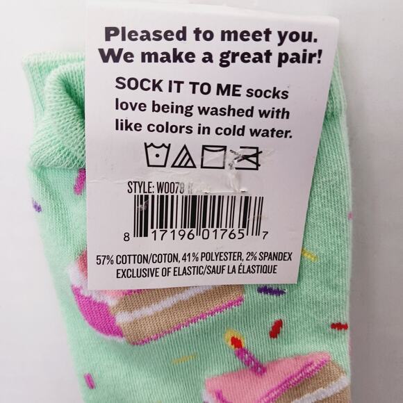 Sock It To Me Crew Women Boy Birthday Cake Party Candle Icing Sprinkle NWT NEW - Picture 4 of 9